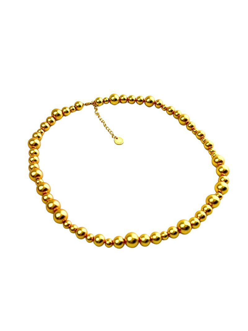 Short Dotti necklace / wrapped bracelet matt gold plated