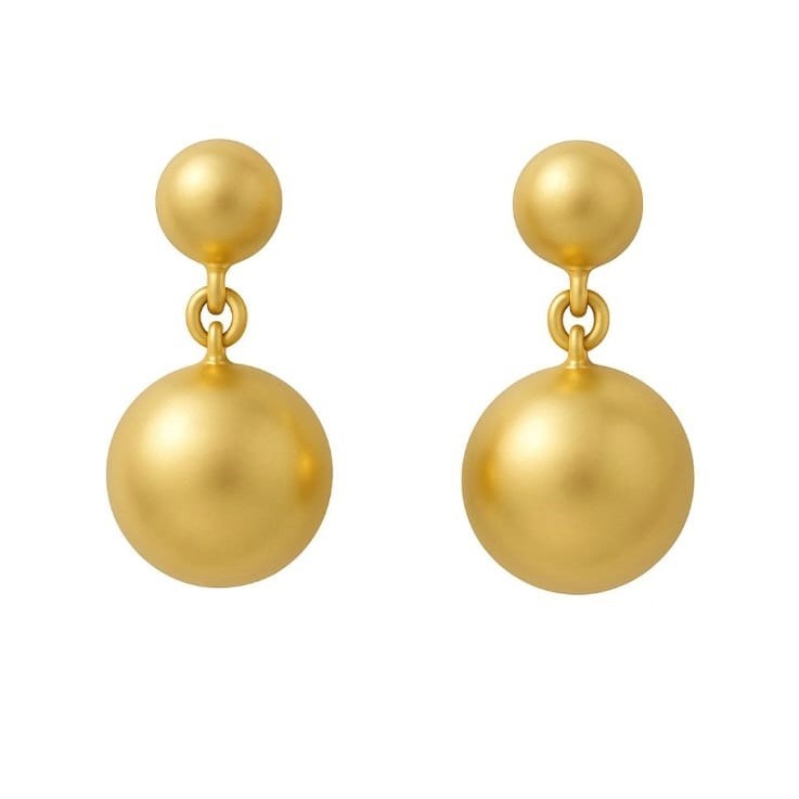 Dotti earstuds matt gold plated