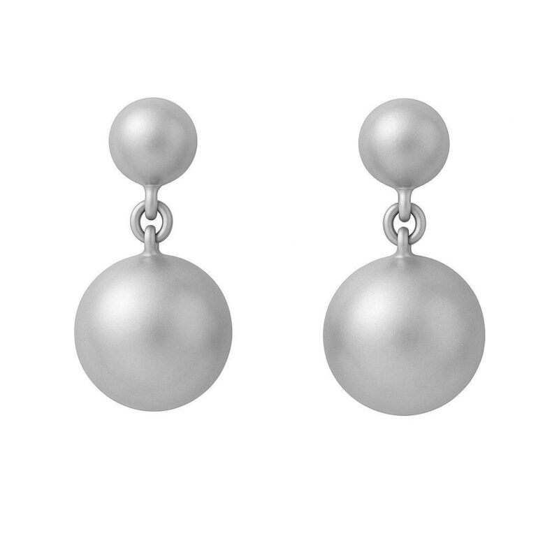 Dotti earstuds matt silver plated