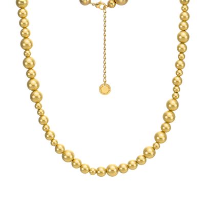 Short Dotti necklace / wrapped bracelet matt gold plated