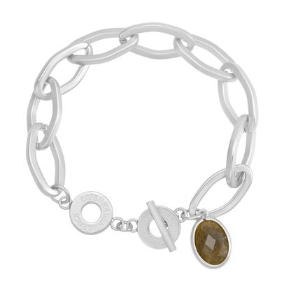 Ally bracelet - labradorite matt silver plated