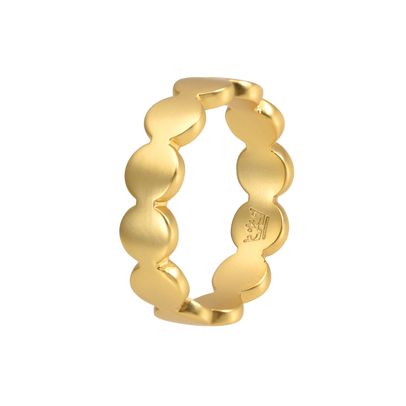 Dotti Ring - matt gold plated size 7