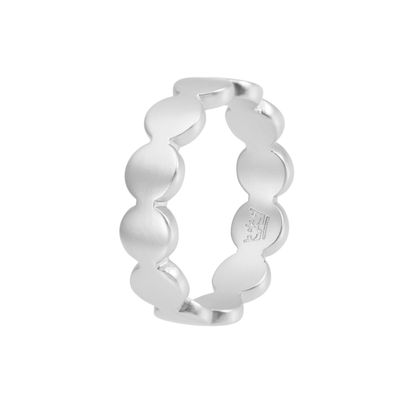 Dotti Ring - matt silver plated size 7