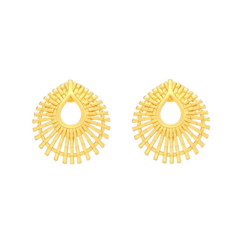 Mira Stud earrings - matt gold plated