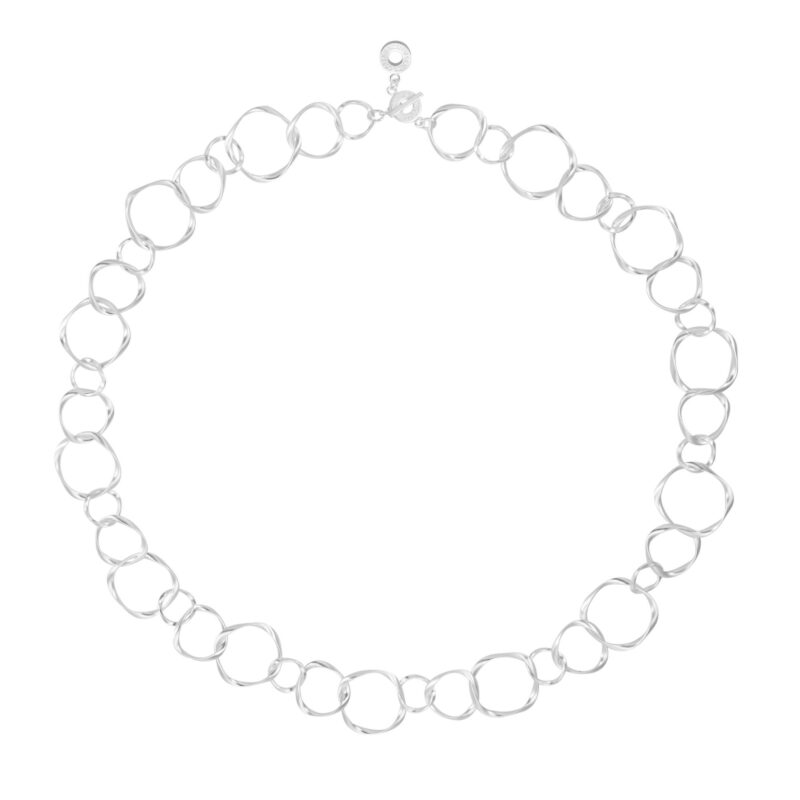 Diva Necklace - Matt silver plated - 82 CM