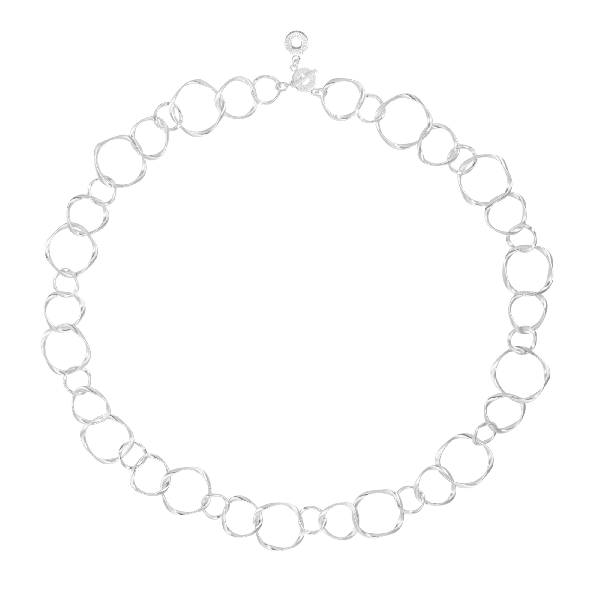 Diva Necklace - Matt silver plated - 82 CM