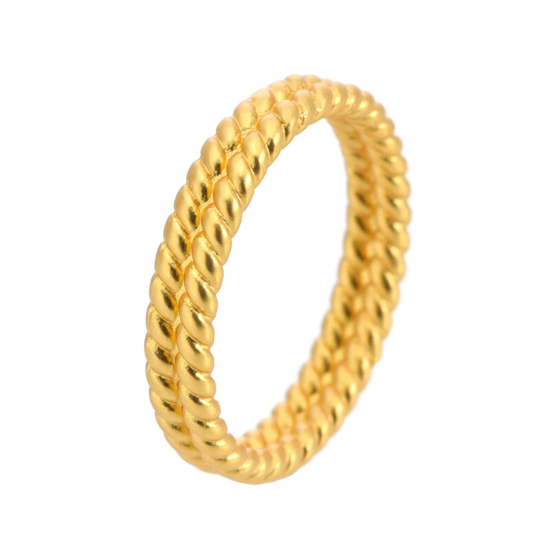 Amelie Ring - Matt gold plated size 7