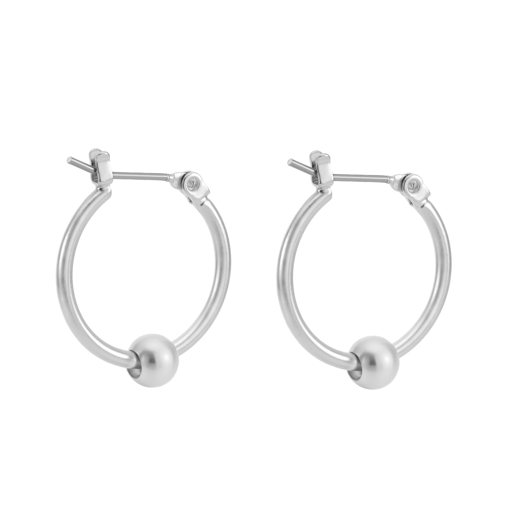 Essentials Be A Star - earrings matt silver plated