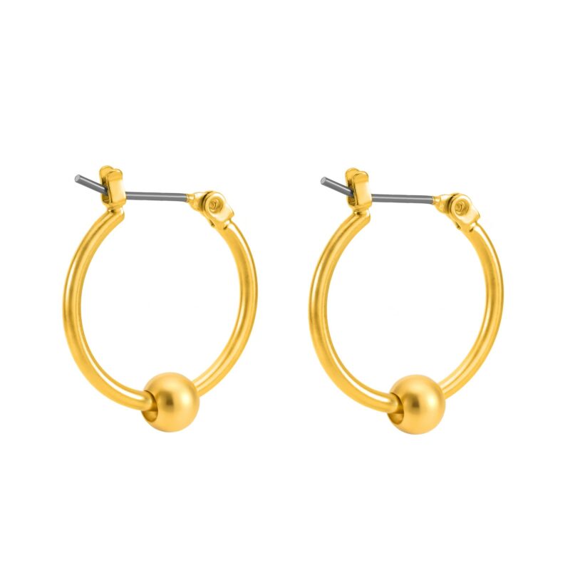 Essentials Be A Star - earrings matt gold plated
