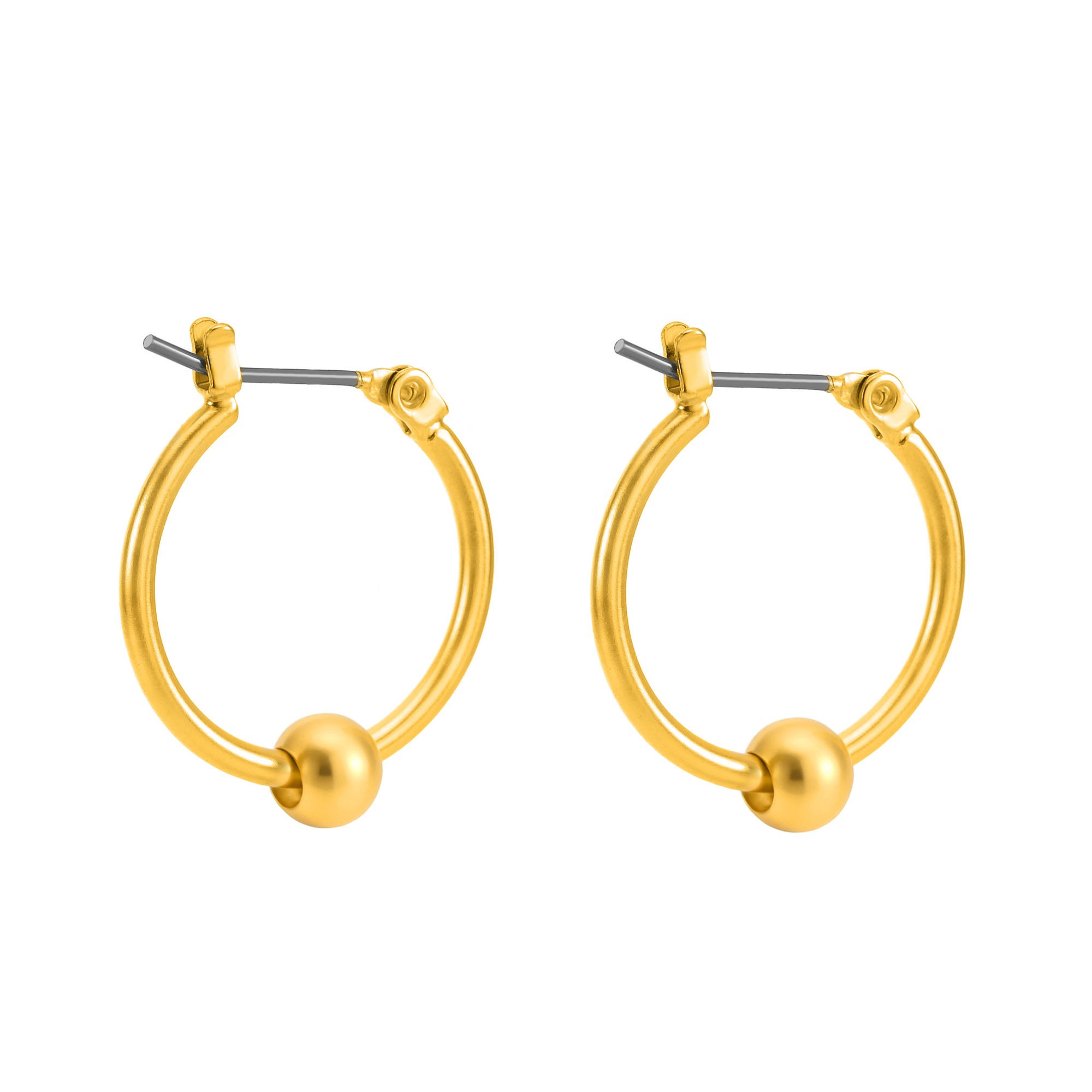 Essentials Be A Star - earrings matt gold plated