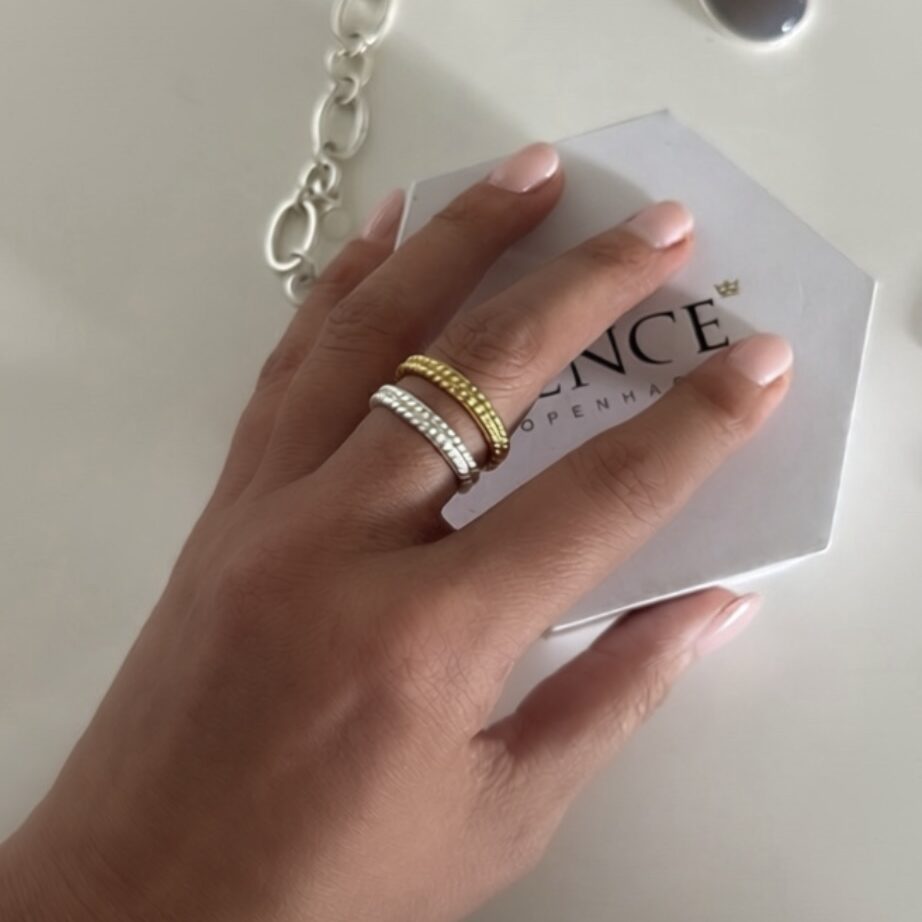 Amelie Ring - Matt gold plated size 7