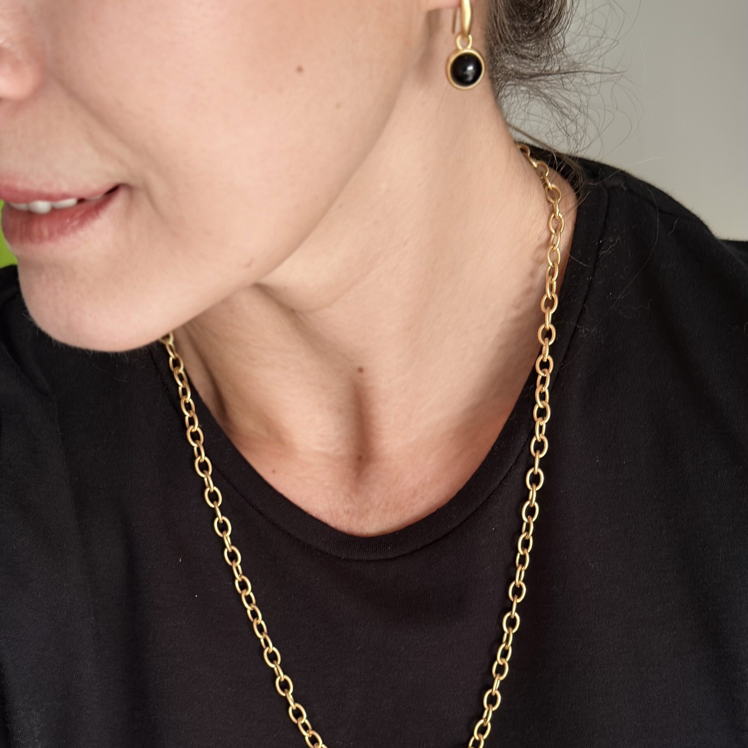 Essentials be Free necklace matt gold plated - 60 CM