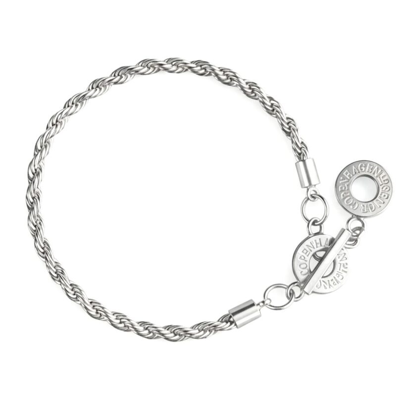Amelie Twisted Bracelet - Matt silver plated