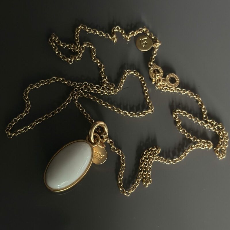 Essentials Pure necklace matt gold plated - 90 CM