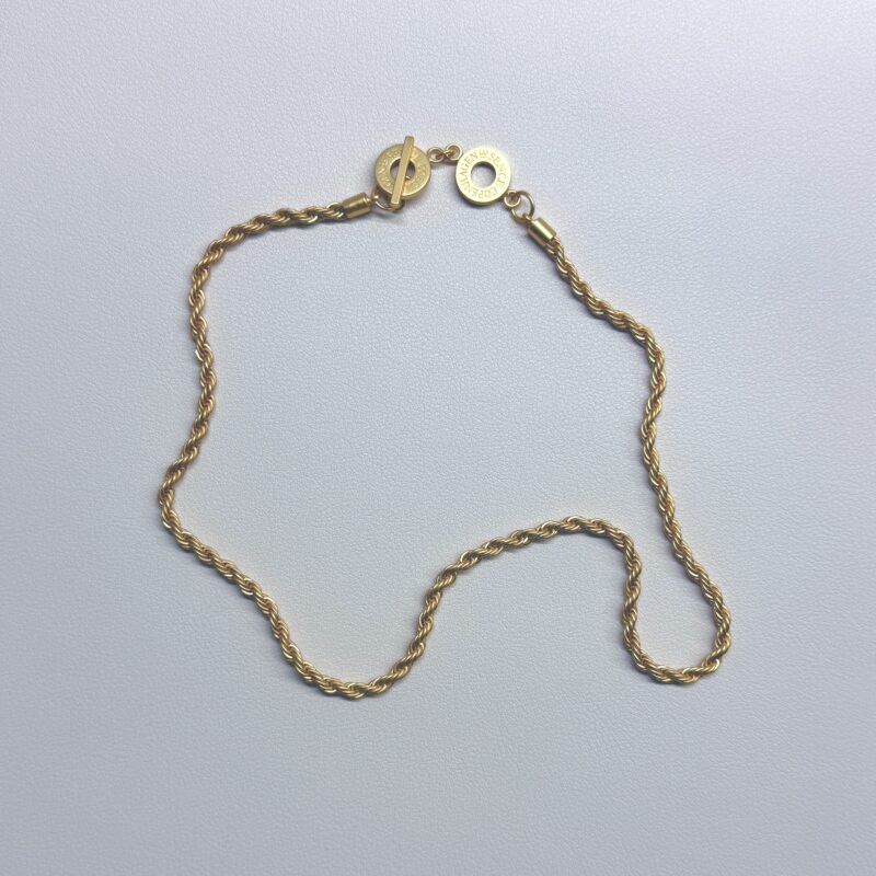 Amelie Twisted Long necklace - Matt gold plated - 85 CM