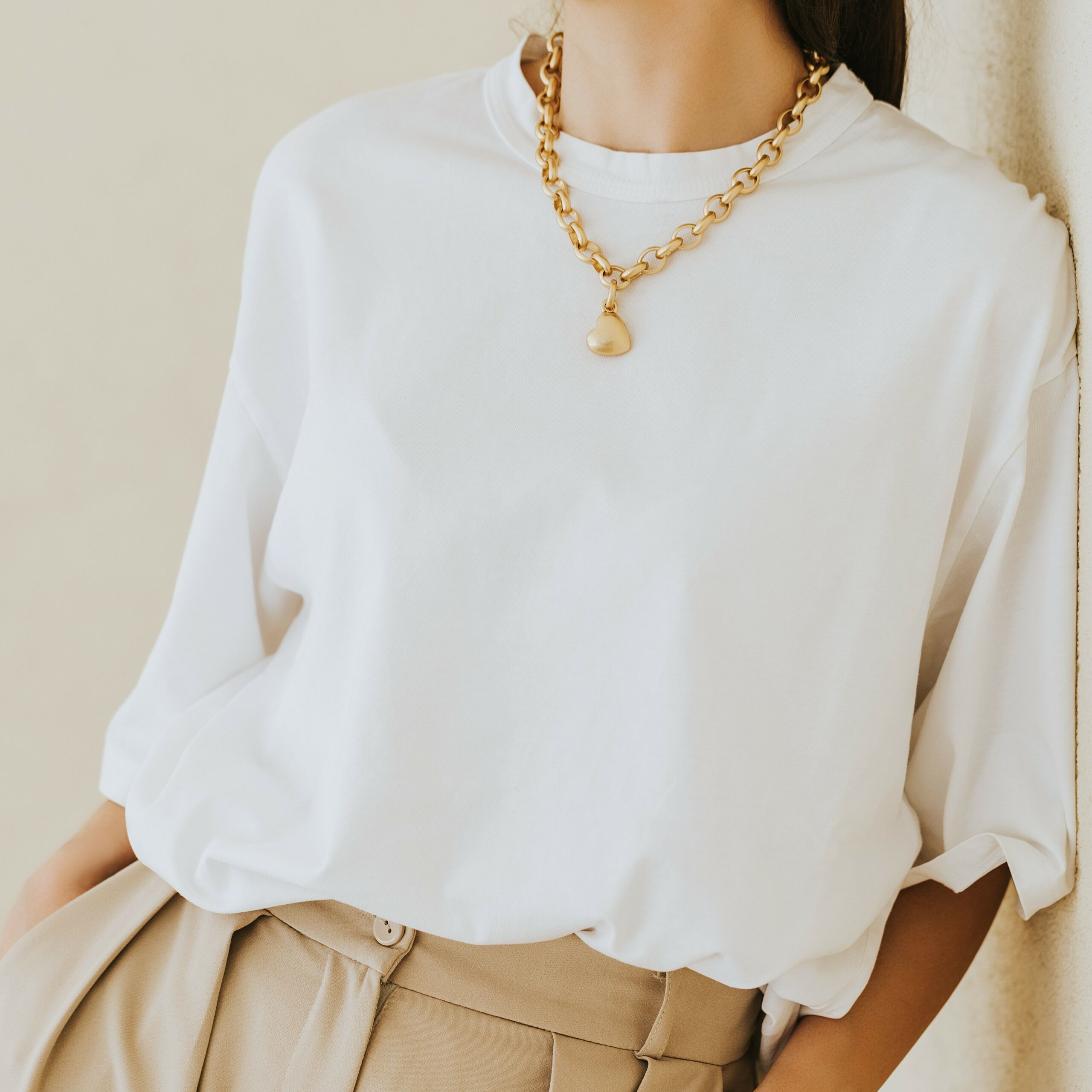 Essentials Everyday necklace matt gold plated - 46 CM