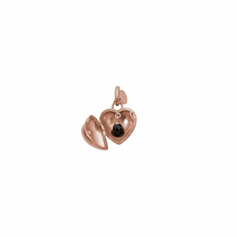 Essentials Love charm matt rose gold plated