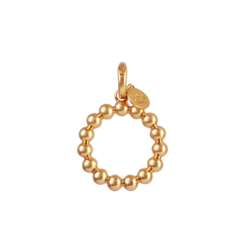 Essentials Circle Charm matt gold