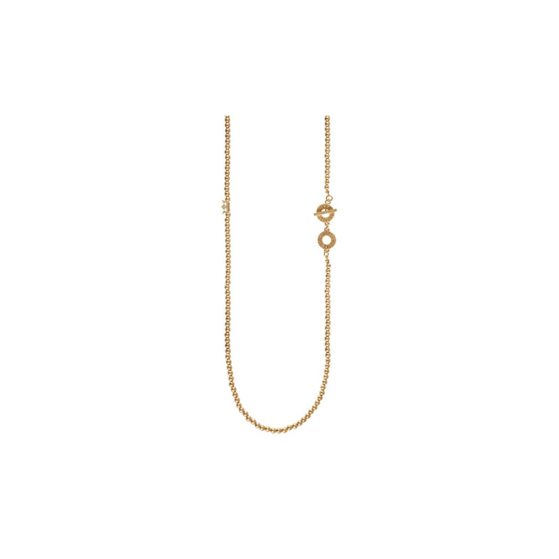 Essentials new Boho necklace matt gold plated - 90 CM