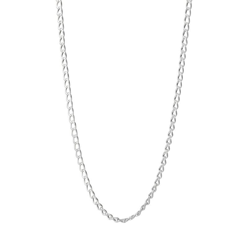 Essentials Seneca Long Necklace matt silver plated - 95 CM