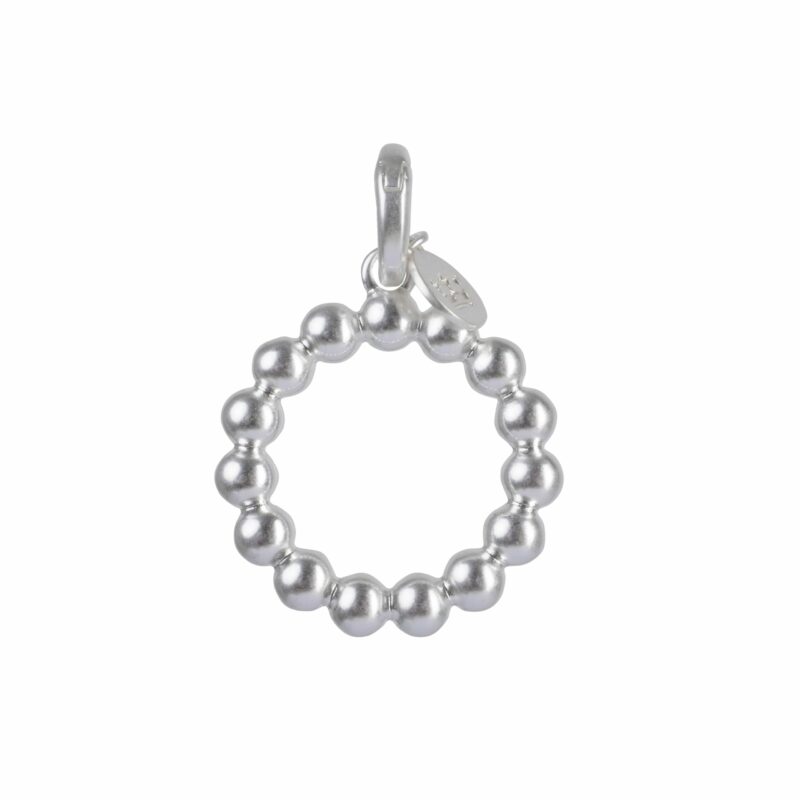 Essentials Circle Charm matt silver