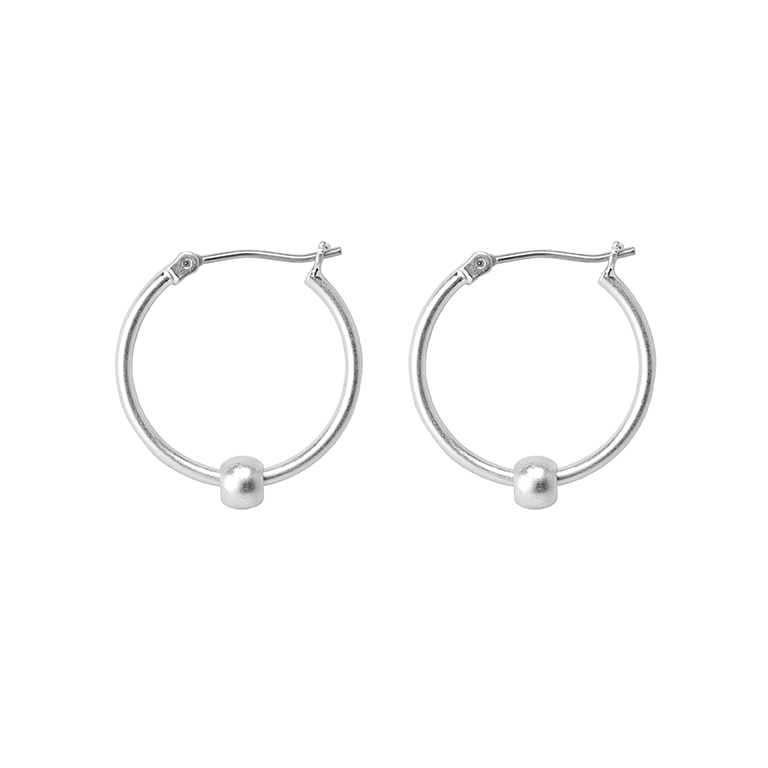 Essentials Be A Star earrings matt silver plated - 2 CM