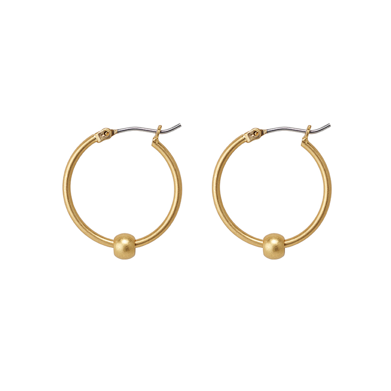 Essentials Be A Star earrings matt gold plated - 2 CM