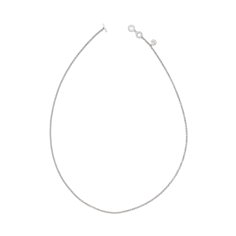 Essentials Classic necklace matt silver plated 90 CM