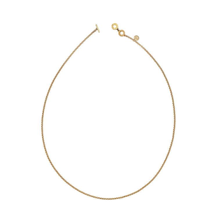 Essentials Classic necklace matt gold plated 90 CM