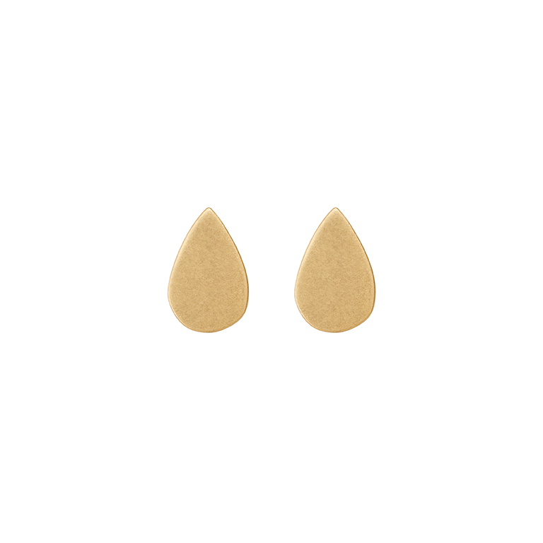 Essentials Symphony ear studs drop matt gold plated