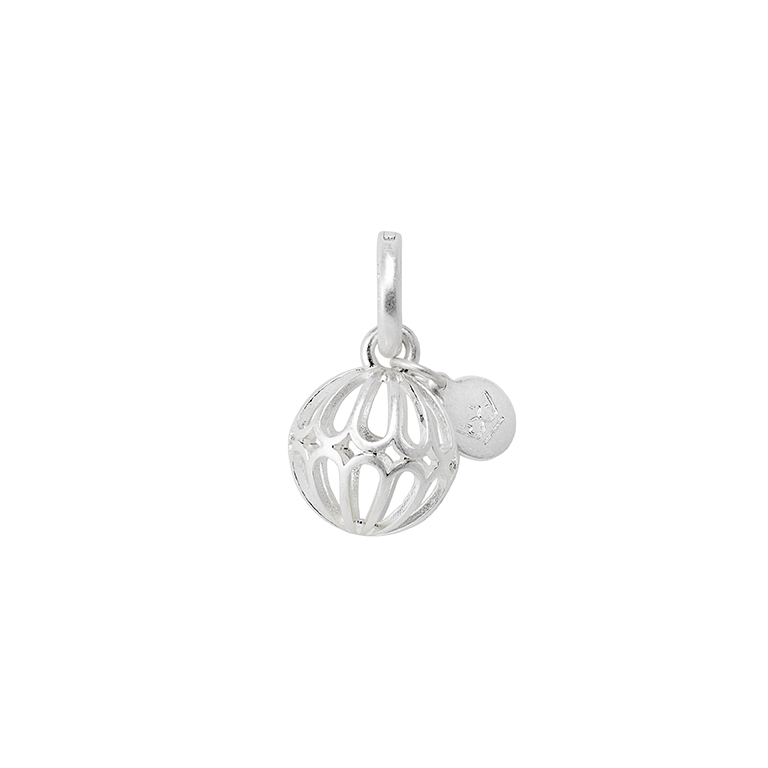 Essentials Ornament charm matt silver plated