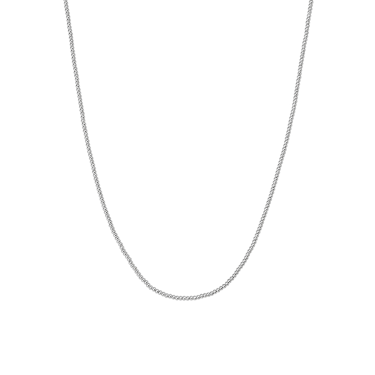 Essentials Fancy necklace matt silver plated 46 CM