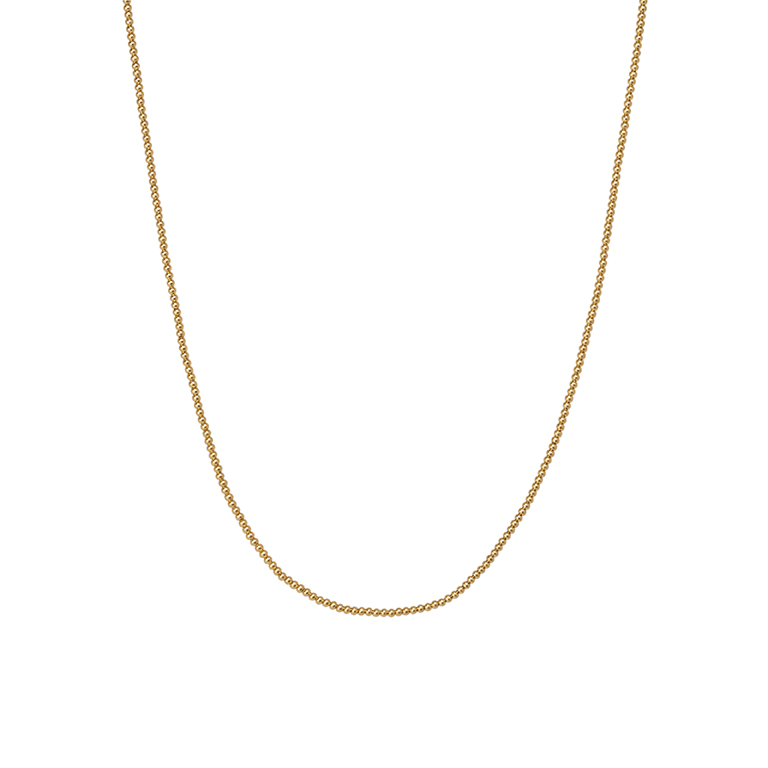 Essentials Fancy necklace matt gold plated 46 CM