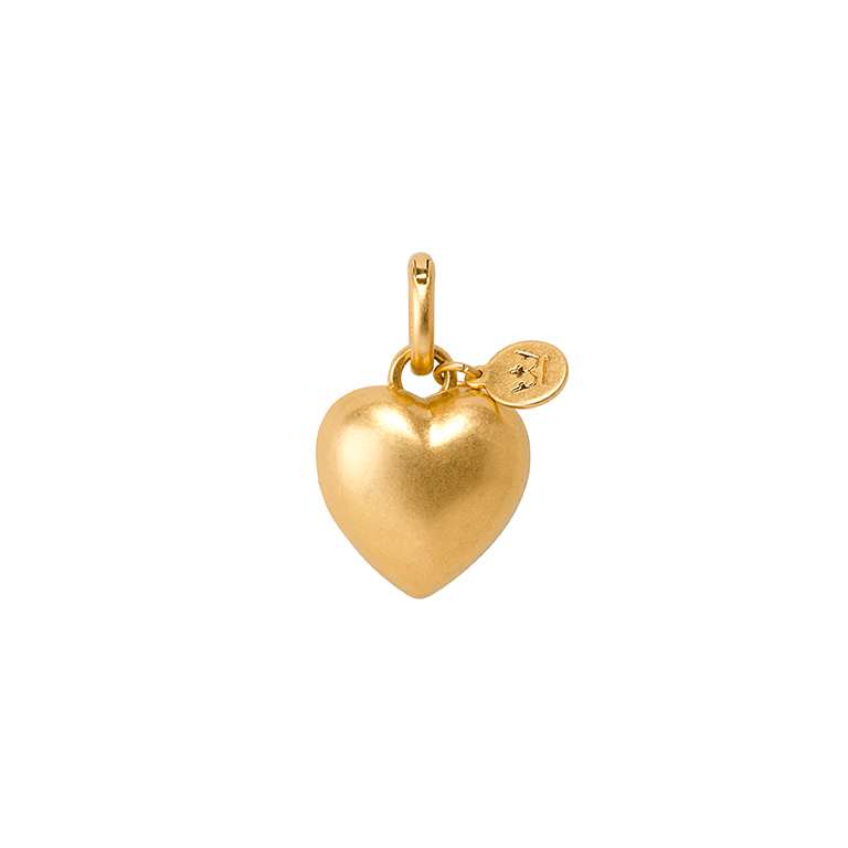 Essentials Love charm matt gold plated