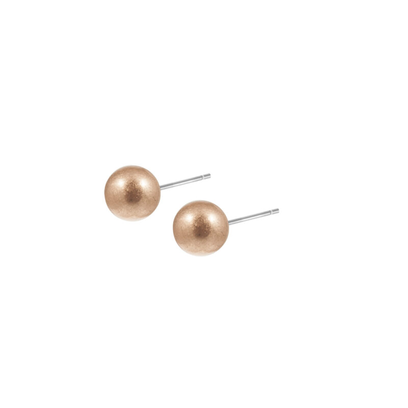 Essentials be Creative ear studs matt rose gold plated