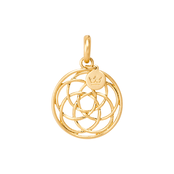 Essentials Viking Knot charm matt gold plated