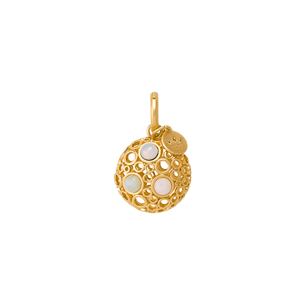 Essentials multi-stone Charms  matt gold plated