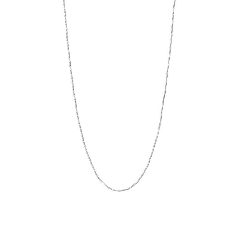 Essentials Signature necklace matt silver plated - 80 CM