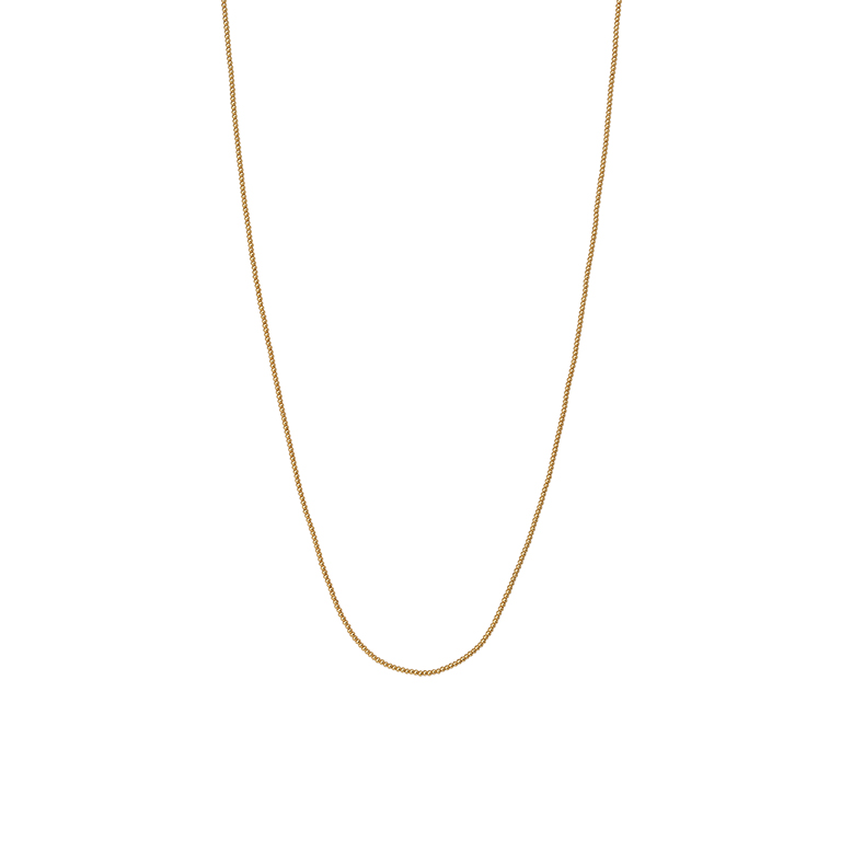 Essentials Signature necklace matt gold plated - 80 CM