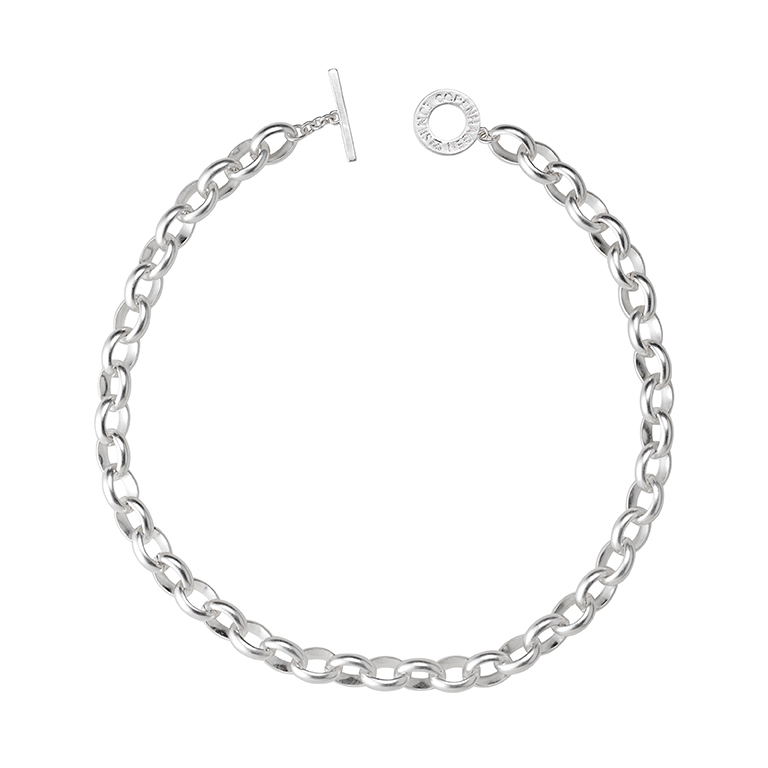 Essentials Everyday necklace matt silver plated - 46 CM