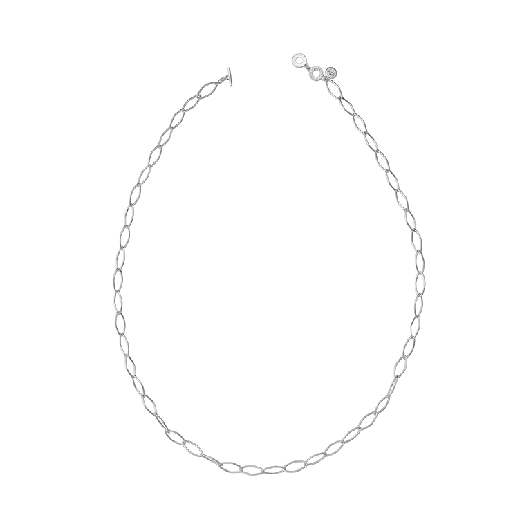 Essentials Ronja necklace matt silver plated - 90 CM