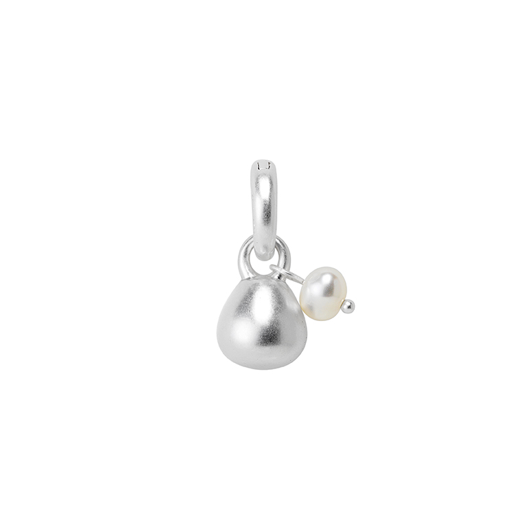 Essentials Ball charm matt rose silver plated