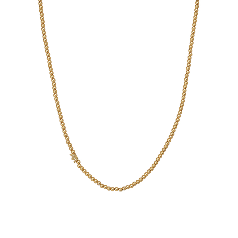 Essentials new Boho necklace matt gold plated - 46 CM