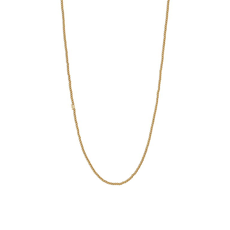 Essentials new Boho necklace matt gold plated - 90 CM