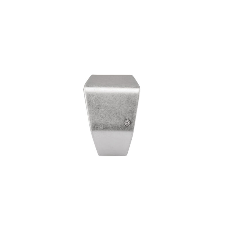 Ring Shadow Cigar matt silver plated mini crystal pentagonal 7 (54/55)